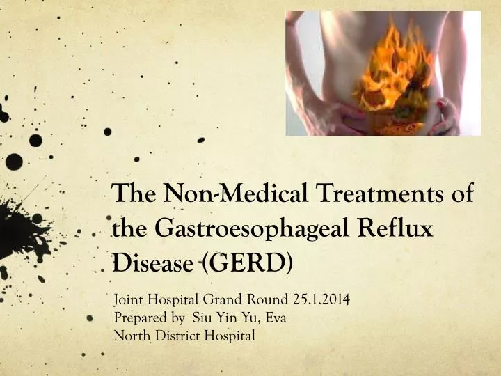 the non medical treatments of the gastroesophageal reflux disease gerd