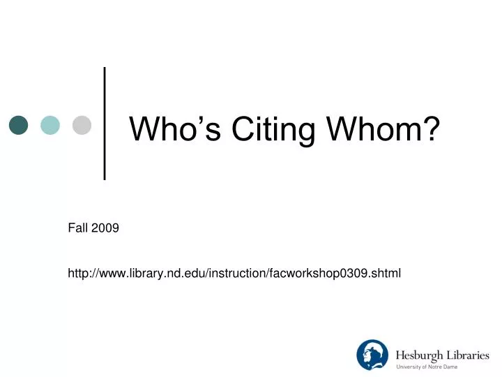 who s citing whom