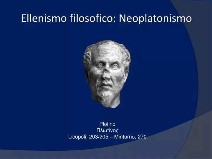 ellenismo filosofico neoplatonismo