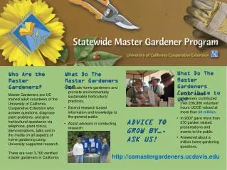 Who Are the Master Gardeners?