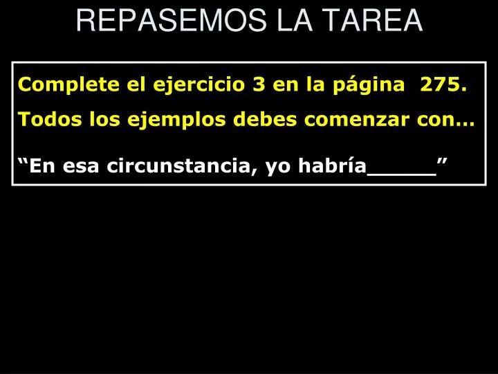 repasemos la tarea