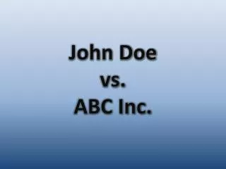 John Doe vs. ABC Inc.