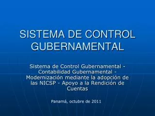 sistema de control gubernamental