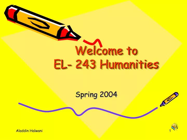 welcome to el 243 humanities