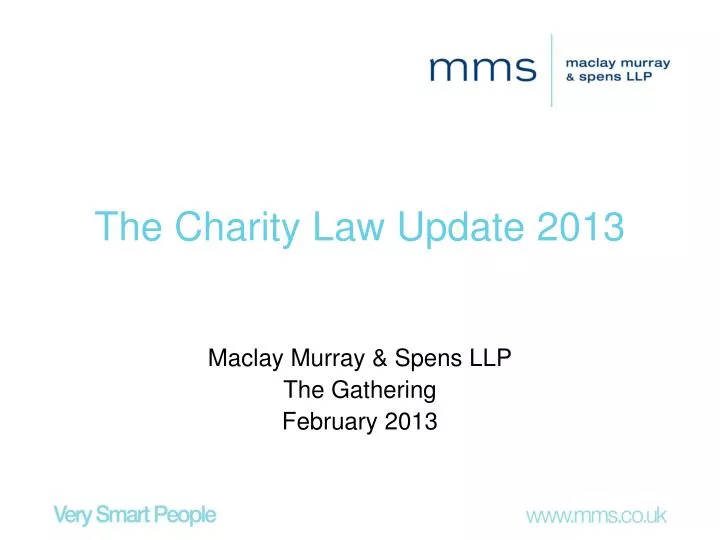 the charity law update 2013