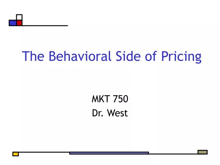 the behavioral side of pricing