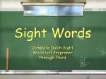 Sight Words - slide 1