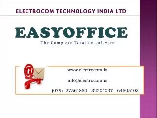 ELECTROCOM TECHNOLOGY INDIA LTD