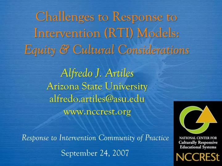 challenges to response to intervention rti models equity cultural considerations