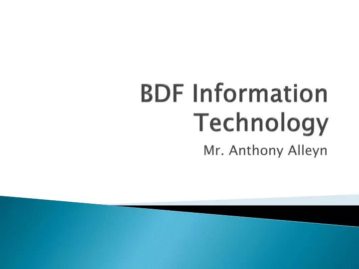 bdf information technology