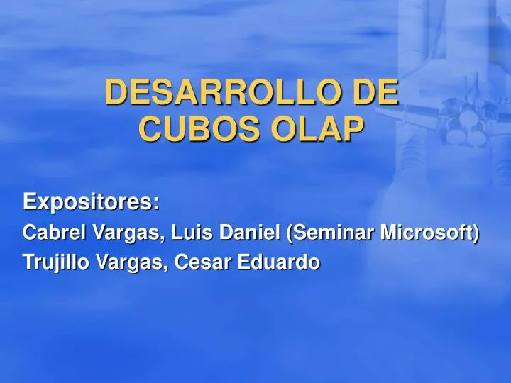 desarrollo de cubos olap