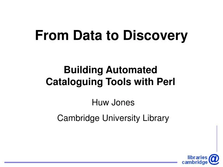 from data to discovery