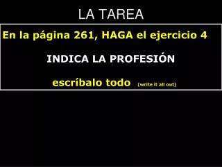 la tarea