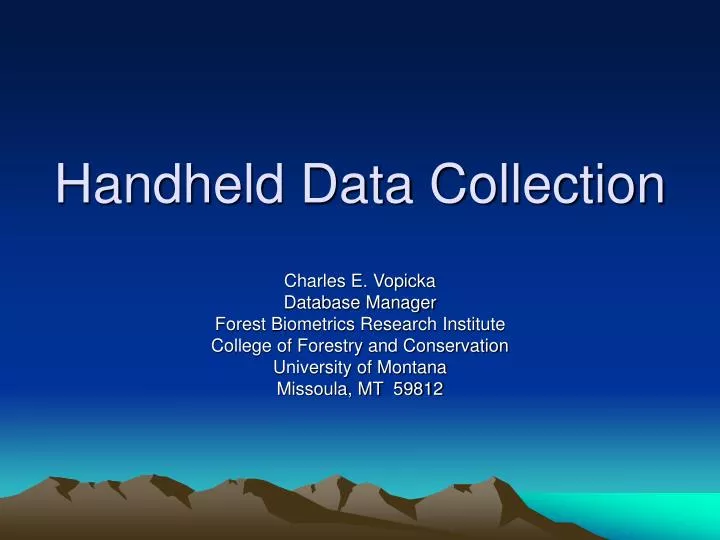 handheld data collection