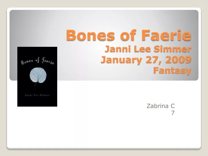 bones of faerie janni lee simmer january 27 2009 fantasy