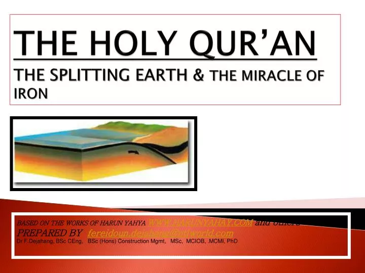 the holy qur an the splitting earth the miracle of iron