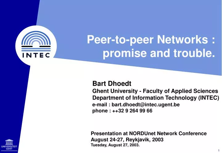 peer to peer networks promise and trouble