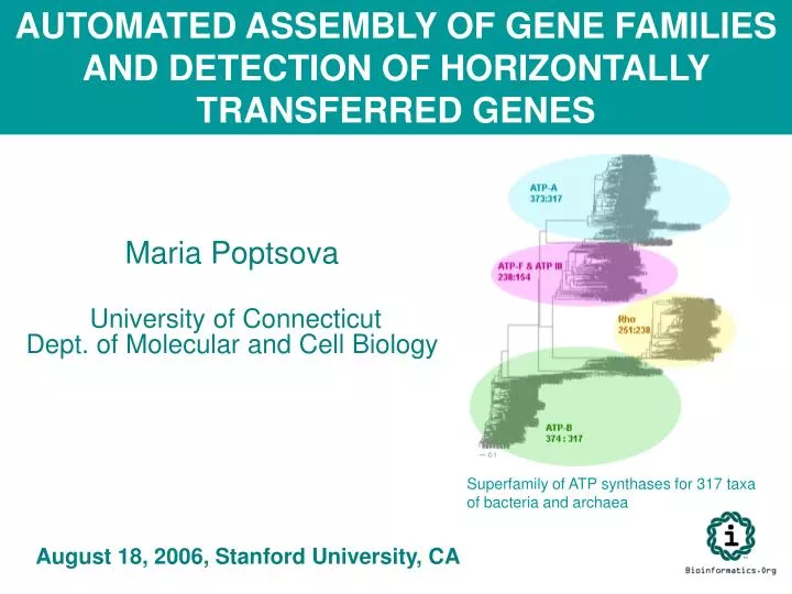 maria poptsova university of connecticut dept of molecular and cell biology