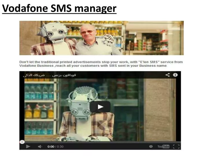 vodafone sms manager