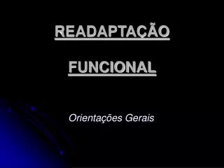 readapta o funcional