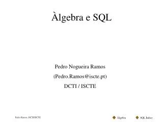 lgebra e sql