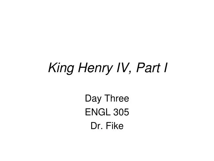 king henry iv part i