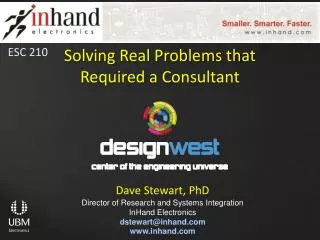 Solving Real Problems that Required a Consultant