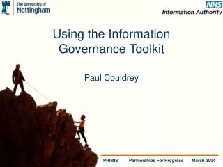 Using the Information Governance Toolkit