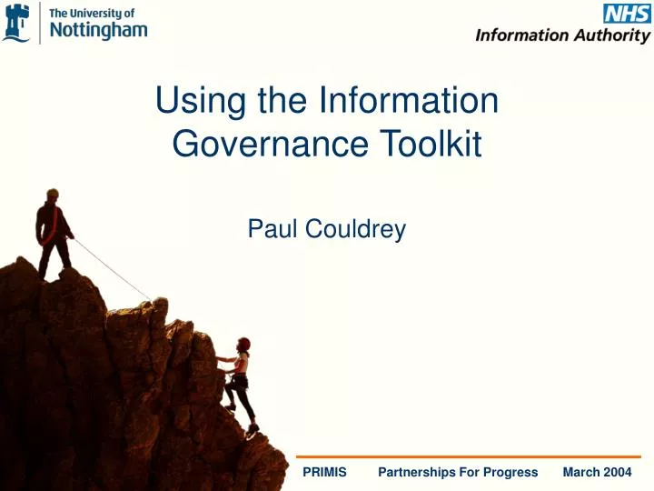 using the information governance toolkit