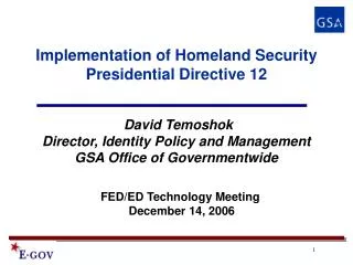 FED/ED Technology Meeting December 14, 2006