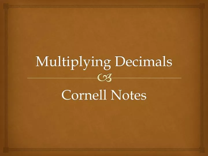 multiplying decimals