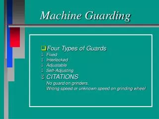 Machine Guarding