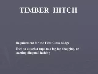 TIMBER HITCH