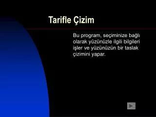 tarifle izim