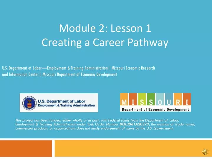module 2 lesson 1 creating a career pathway