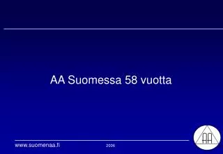 aa suomessa 58 vuotta