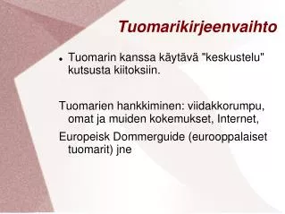 tuomarikirjeenvaihto