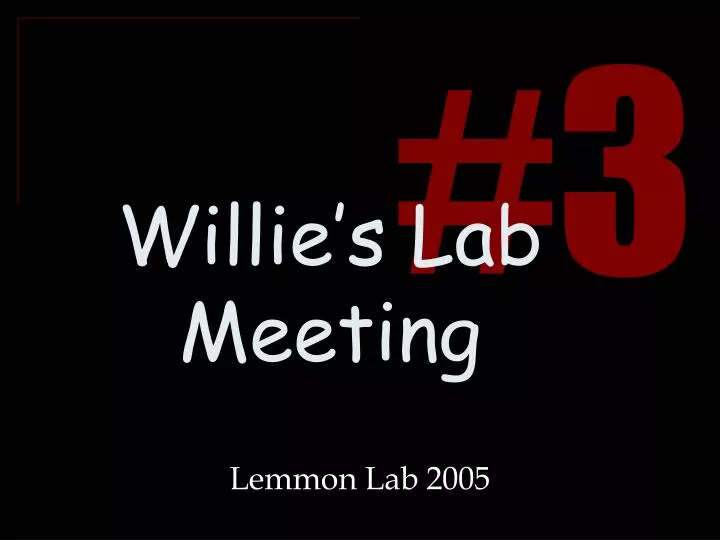 willie s lab meeting