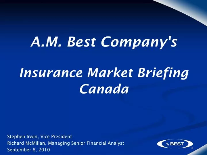 a m best company s insurance market briefing canada
