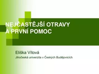 nej ast j otravy a prvn pomoc