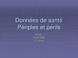 donn es de sant p riples et p rils