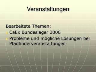 veranstaltungen