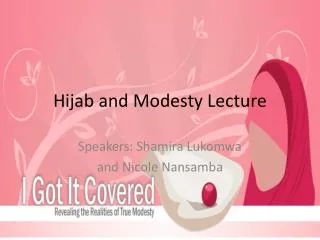 Hijab and Modesty Lecture
