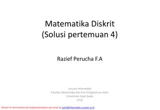 matematika diskrit solusi pertemuan 4