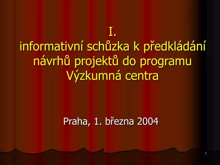 i informativn sch zka k p edkl d n n vrh projekt do programu v zkumn centra