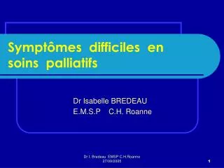 sympt mes difficiles en soins palliatifs