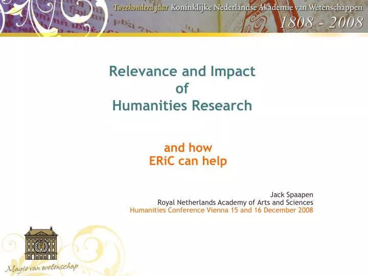 relevance and impact of humanities research