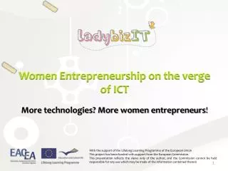 Women Entrepreneurship on the verge of ICT