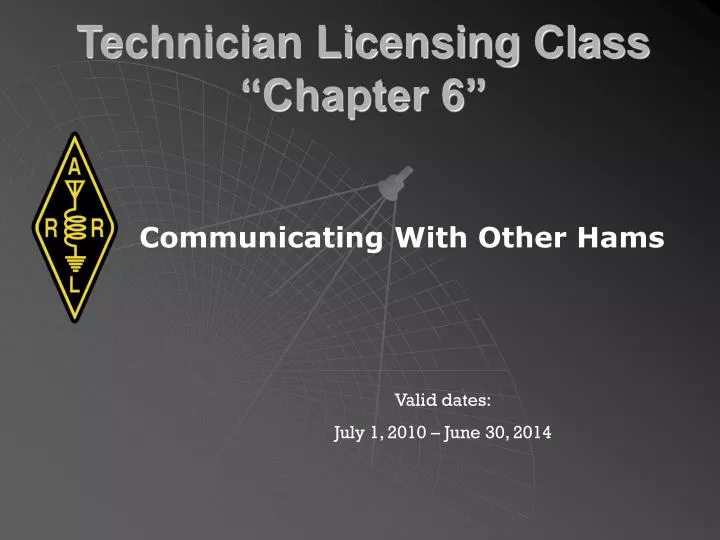 technician licensing class chapter 6