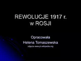 rewolucje 1917 r w rosji